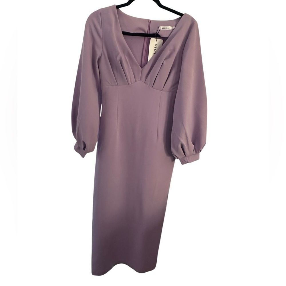 Elagia Lavender Cotton-Polyester maxi dress size S